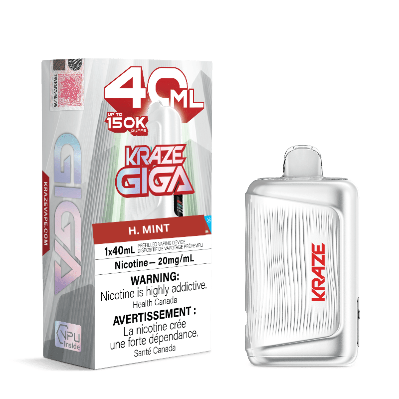 Kraze Giga 150k - H. Mint Disposable Vape - DISPOSABLE - Mister Vapor