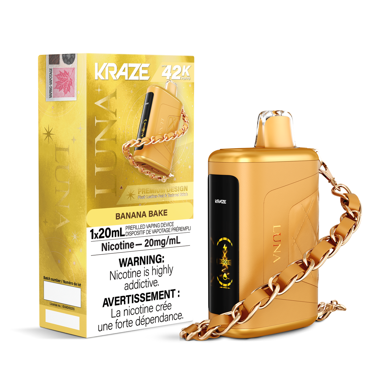 Kraze Luna 42K Banana Bake Disposable Vape