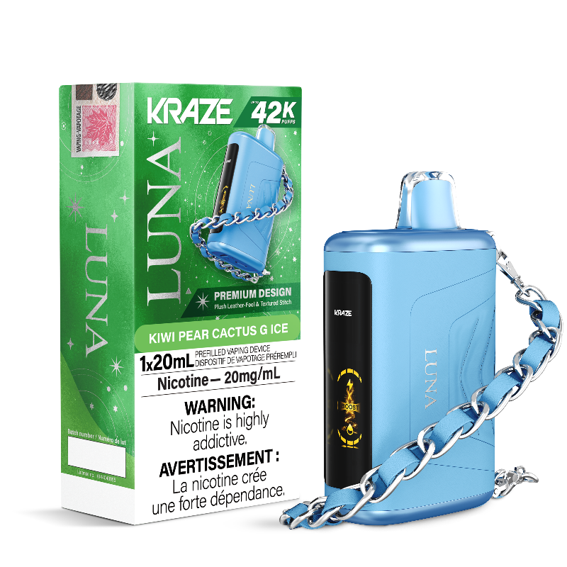 KRAZE LUNA 42K KIWI PEAR CACTUS G ICE DISPOSABLE VAPE