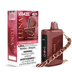 KRAZE LUNA 42K SCARLET CHERRY G ICE DISPOSABLE VAPE