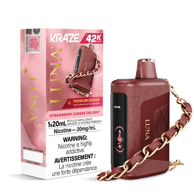 KRAZE LUNA 42K STRAWBERRY CHEESE DELIGHT DISPOSABLE VAPE