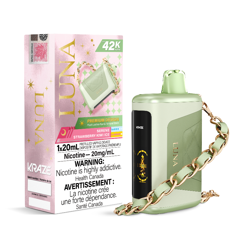Kraze Luna 42K Serene Strawberry Kiwi Ice Disposable Vape