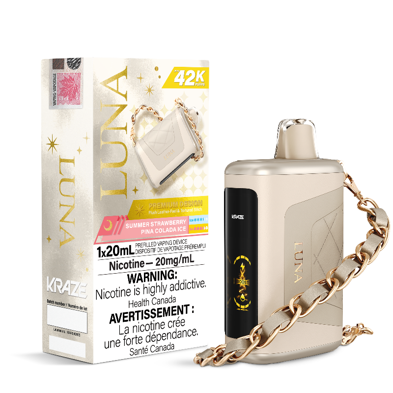 Kraze Luna 42K Summer Strawberry Pina Colada Ice Disposable Vape