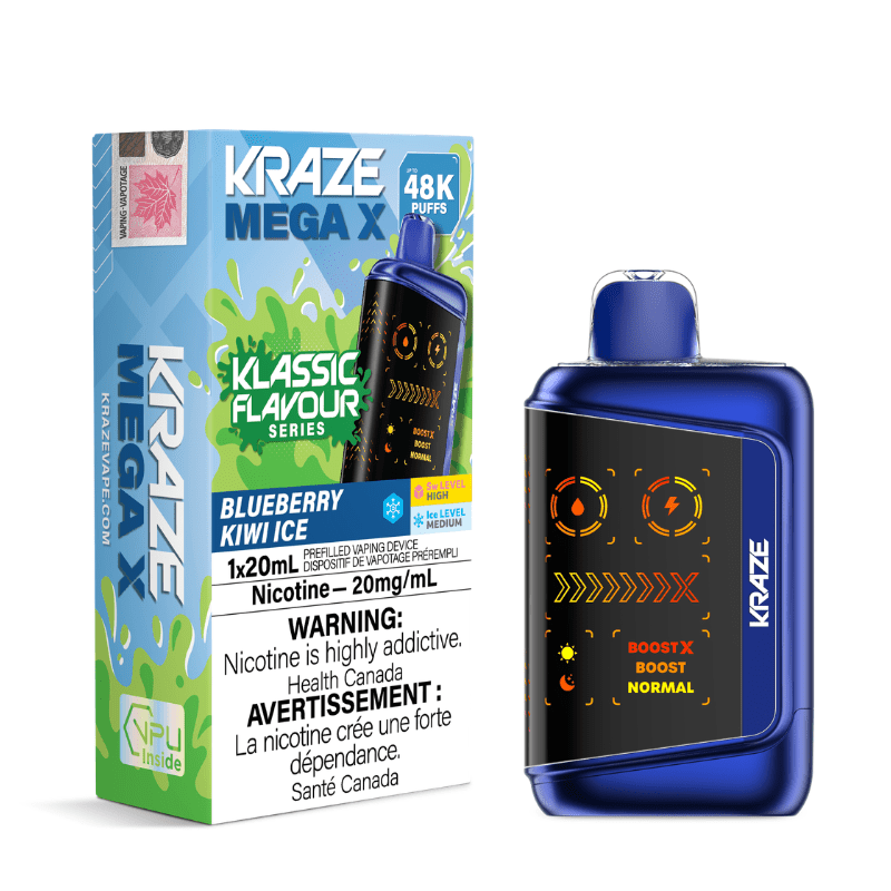 Kraze Mega X 48K - Klassic Blueberry Kiwi Ice Disposable Vape - DISPOSABLE - Mister Vapor