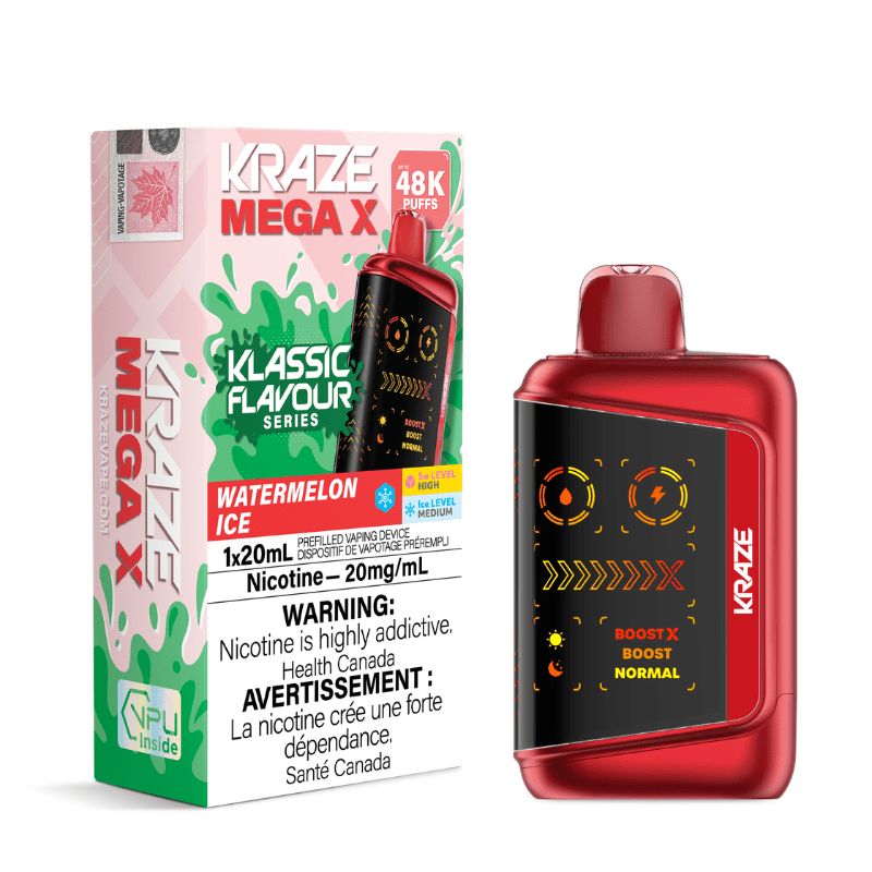 Kraze Mega X 48K - Klassic Watermelon Ice Disposable Vape - DISPOSABLE - Mister Vapor