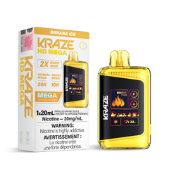 BUY KRAZE HD MEGA BANANA ICE (20k PUFFs) DISPOSABLE VAPE MISTER VAPOR