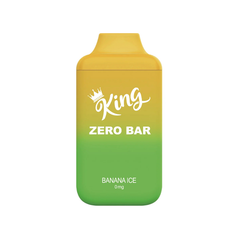 King Zero Bar Banana Ice Nicotine Free Disposable Vape 6000 Puffs