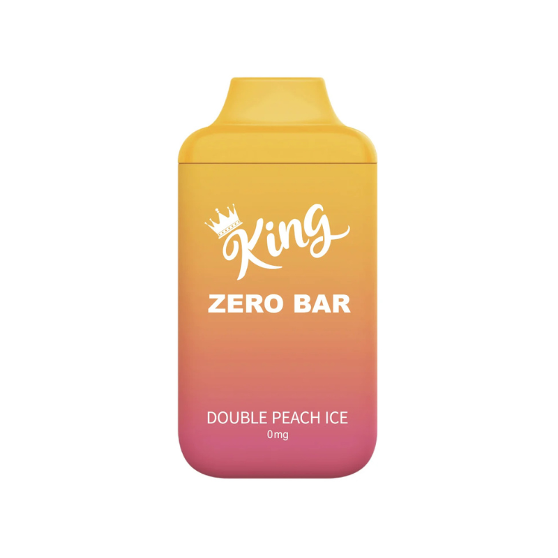 King Zero Bar Double Peach Ice Nicotine Free Disposable Vape 6000 Puffs