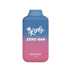 King Zero Bar Grape Burst Nicotine Free Disposable Vape 6000 Puffs