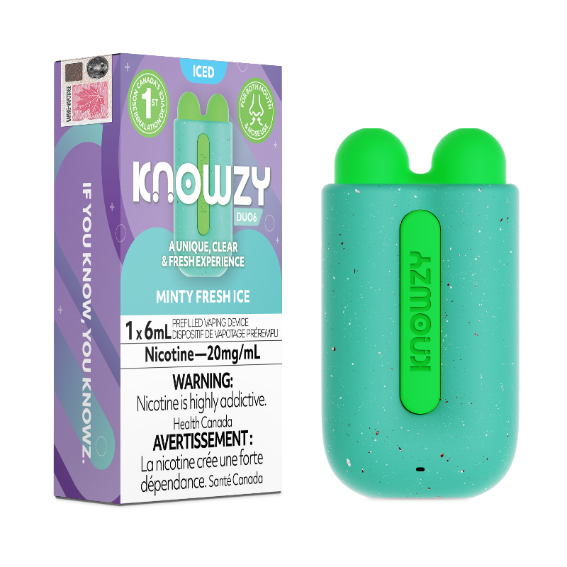 BUY KNOWZY DUO6 MINT FRESH ICE @ Mister Vapor ON, AB, SK, BC, QC, PEI, NS, NL Canada