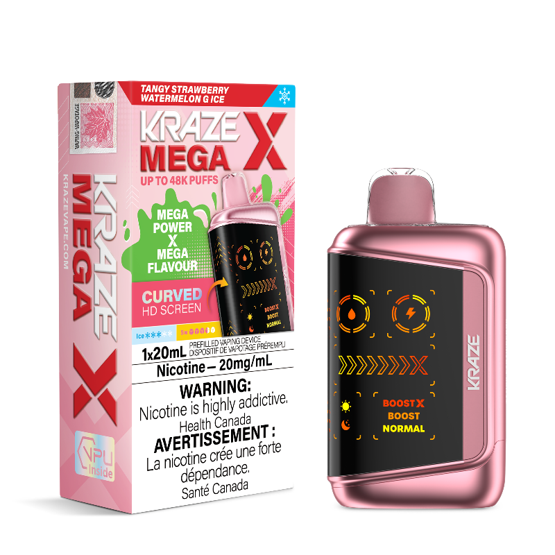 Kraze Mega X 48K - Tangy Strawberry Watermelon G Ice Disposable Vape