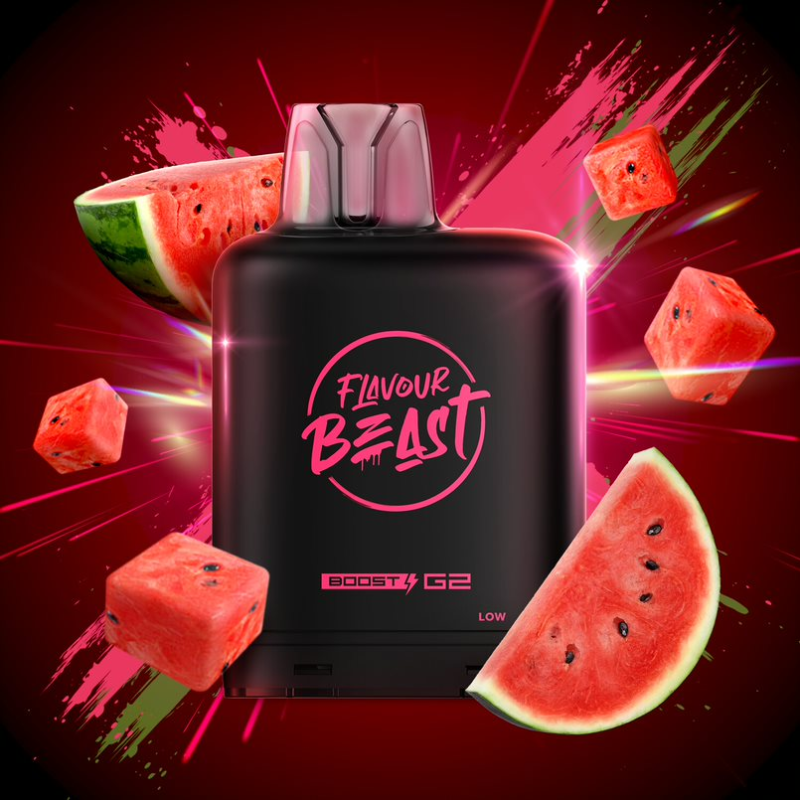 WATERMELON G LEVEL X BOOST PODS
Grab a piece and enjoy the taste of a wonderful watermelon delight! Experience heightened vaping satisfaction with the Level X Boost Flavour Beast Pods.