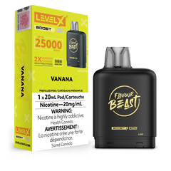 New Flavour !VANANA ICED LEVEL X BOOST PODS Buy Now , with 25000 puffs and adjustable boost modes .