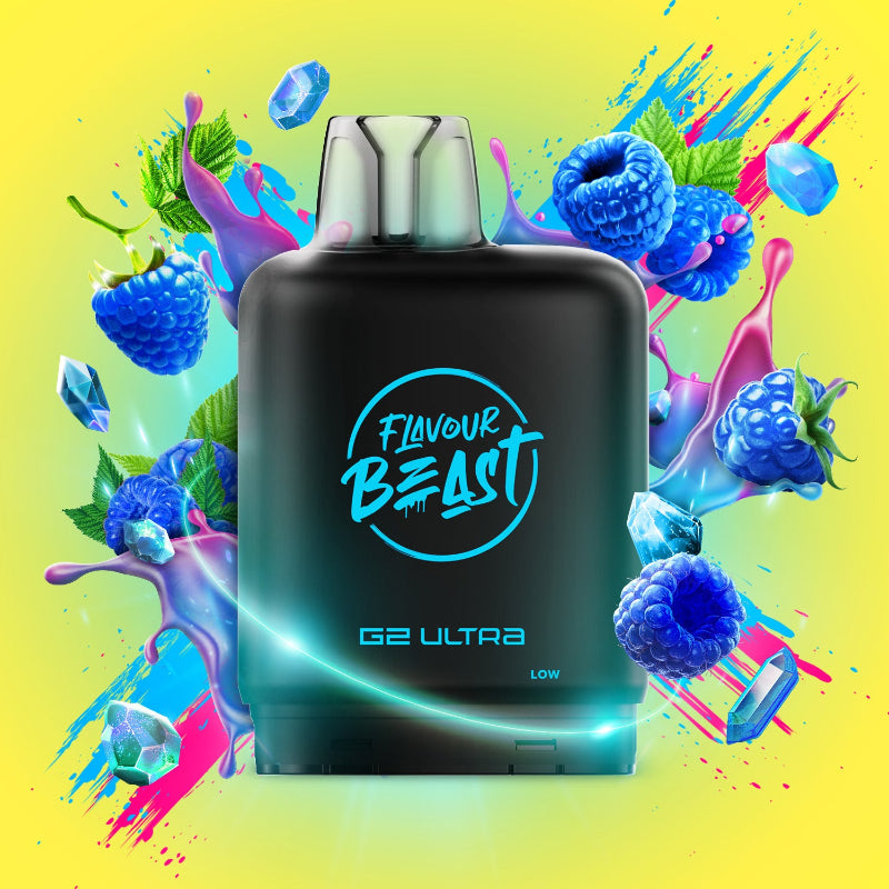 Level X G2 Ultra Flavour Beast Gushin Series Pods - Blue Razz, 50K Puffs