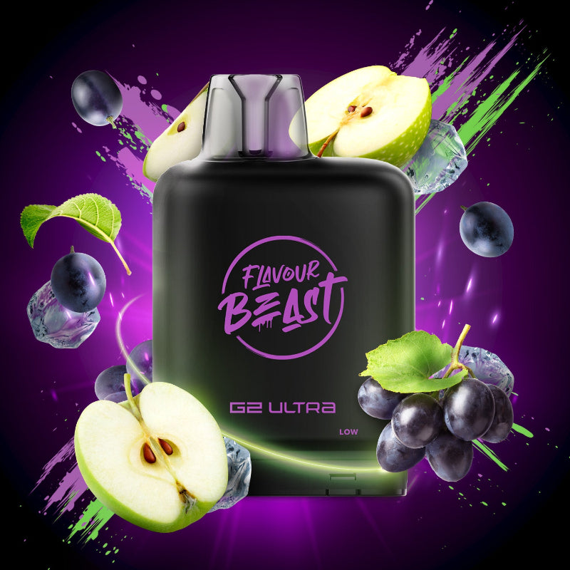 Level X G2 Ultra Flavour Beast Pods - Grapplin Grape Sour Apple Ice 50k Puffs