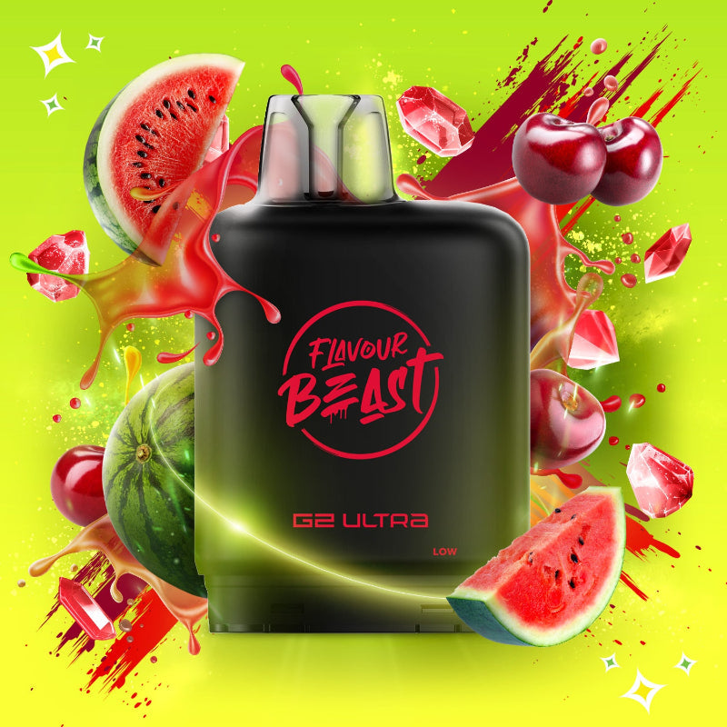 Level X G2 Ultra Flavour Beast Sour Gushin Series Pods - S. Cherry Watermelon 50K Puffs