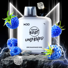 Level X M30 Flavour Beast Unleashed Pods - Epic Blue Razz Iced, 120k Puffs