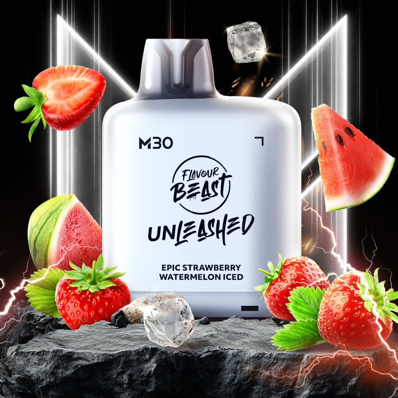 Level X M30 Flavour Beast Unleashed Pods - Epic Strawberry Watermelon Iced, 120k Puffs