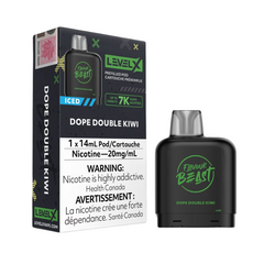 LEVEL X DOPE DOUBLE KIWI ICED FLAVOUR BEAST POD VAPE SHOP NEAR ME Same-day and next day delivery within the zone and express shipping GTA, Aurora, Scarborough, Brampton, Etobicoke, Mississauga, Markham, Richmond Hill, Ottawa, Oshawa, Vaughan, Toronto, York, North York, Newmarket, Burlington, Oakview, Ajax, Whitby, Courtice, Pickering, Barrie, London, Kingston, Hamilton, Halifax, St. John's, Fredericton, Ontario