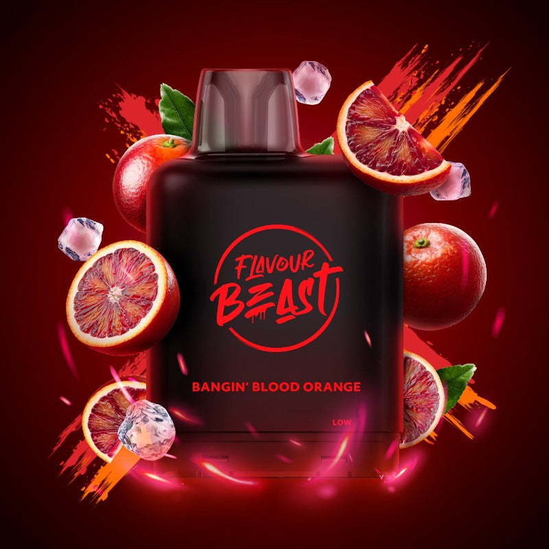 BANGIN' BLOOD ORANGE LEVEL X BOOST PODS A lively fusion of tangy blood oranges, delivering a burst of citrus flavour Experience heightened vaping satisfaction with the Level X Boost Flavour Beast Pods, expertly engineered to offer an unmatched hybrid vaping encounter. Featuring a generous 20mL vape juice capacity.