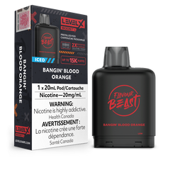 BANGIN' BLOOD ORANGE LEVEL X BOOST PODS A lively fusion of tangy blood oranges, delivering a burst of citrus flavour Experience heightened vaping satisfaction with the Level X Boost Flavour Beast Pods, expertly engineered to offer an unmatched hybrid vaping encounter. Featuring a generous 20mL vape juice capacity.