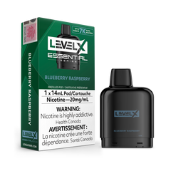 ESSENTIAL SERIES BLUEBERRY RASPBERRY ICE BY LEVEL X Experience the delightful fusion of luscious blueberries and zesty raspberries, creating a symphony of flavors that gracefully unfolds with each inhalation.