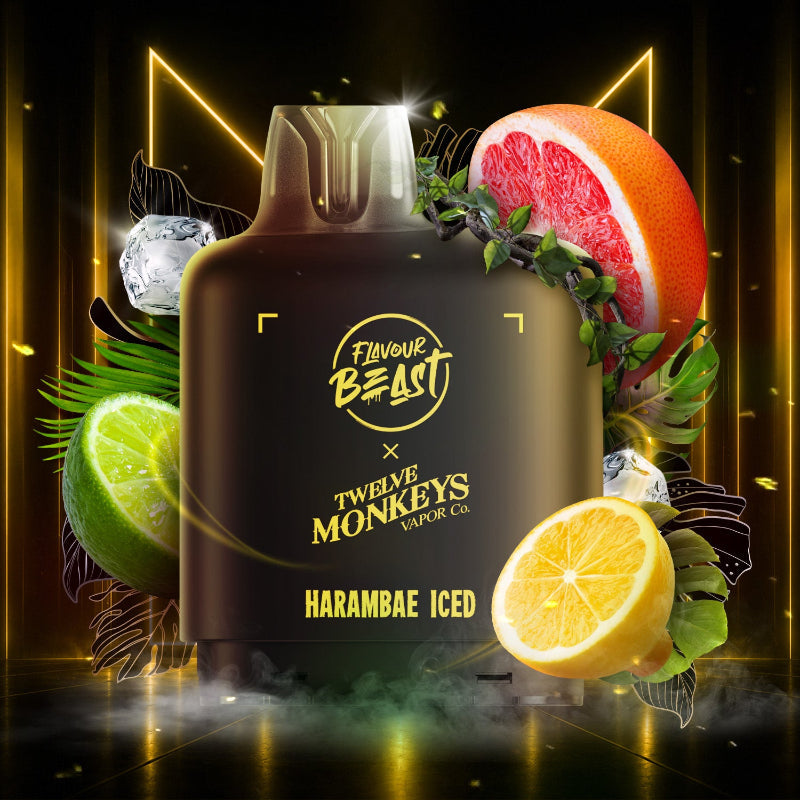 Level X M30 Flavour Beast x Twelve Monkeys Pods - Harambae Iced, 120k Puffs