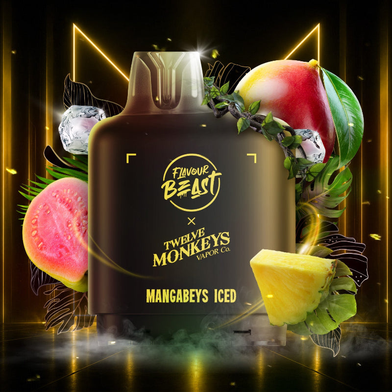 Level X M30 Flavour Beast x Twelve Monkeys Pods - Mangabeys Iced, 120k Puffs