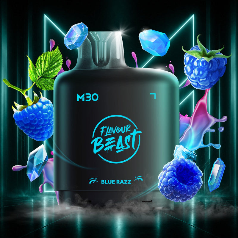 Level X M30 Flavour Beast Pods - Bomb Blue Razz, 120k Puffs
