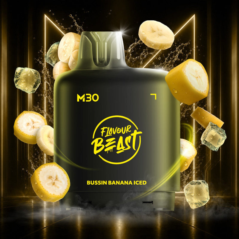Level X M30 Flavour Beast Pods - Bussin Banana Iced, 120k Puffs