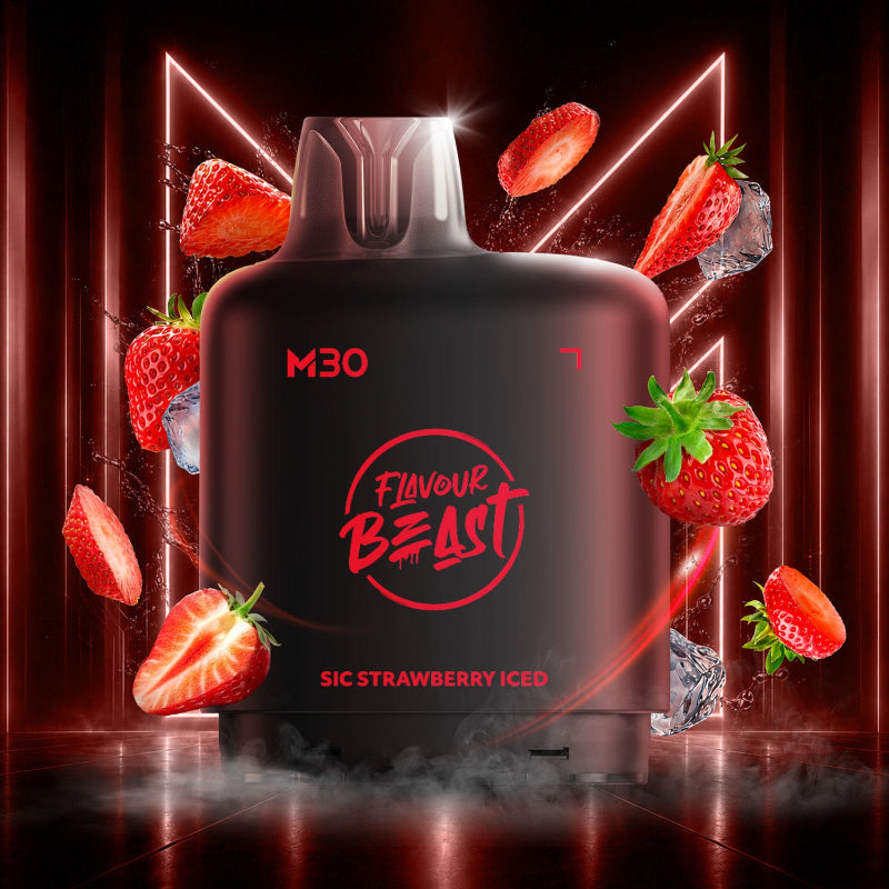 Level X M30 Flavour Beast Pods - Sic Strawberry Iced, 120k Puffs