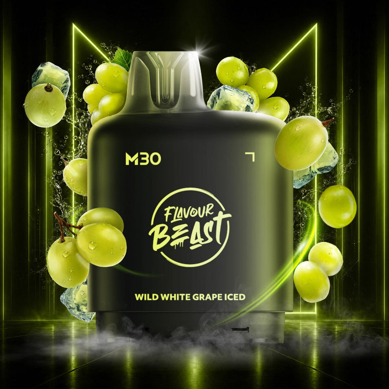 Level X M30 Flavour Beast Pods - Wild White Grape Iced, 120k Puffs