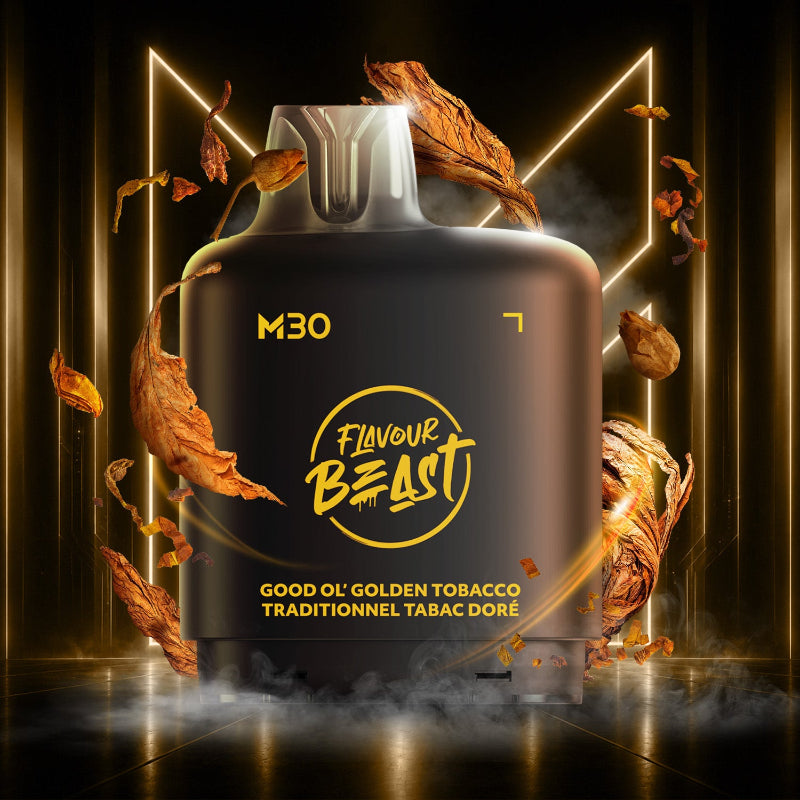 Level X M30 Flavour Beast Unleashed Pods - Good Ol' Golden Tobacco, 120k Puffs