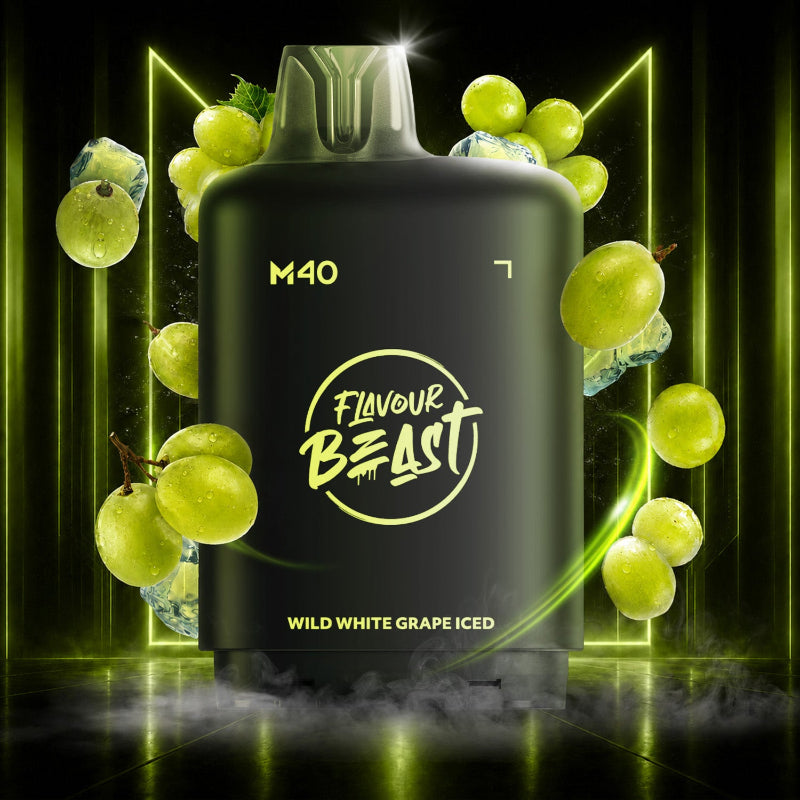 Level X M40 Flavour Beast Pods - Wild White Grape Iced, 160k Puffs