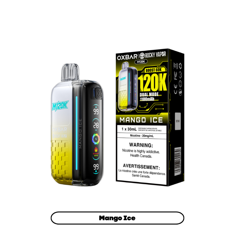 Oxbar M120K Dispoable Vape - Mango Ice, 30mL