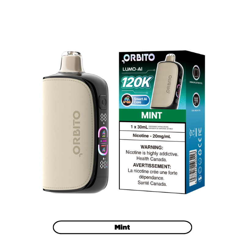 Orbito Lumo Ai Disposable Vape - Mint, 120k Puffs