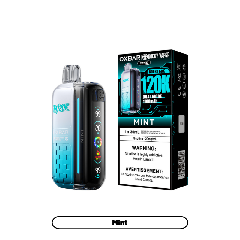 Oxbar M120K Dispoable Vape - Mint, 30mL
