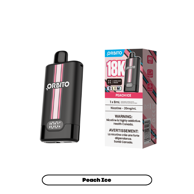 Orbito Slim Disposable Vape - Peach Ice, 18k Puffs