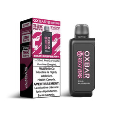 SOUR RASPBERRY OXBAR SVOPP 32K DISPOSABLE POD: 32000 puffs, rechargeable Type-c battery, Adjustable wattage. Buy now at Mister Vapor