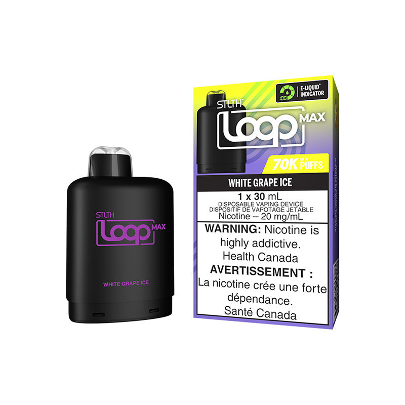 STLTH LOOP MAX 70K WHITE GRAPE ICE POD