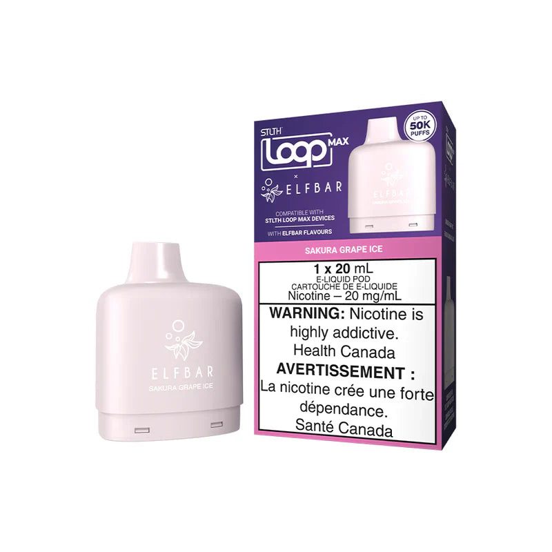 STLTH Loop Max X Elf Bar 50k Pod - Sakura Grape Ice
