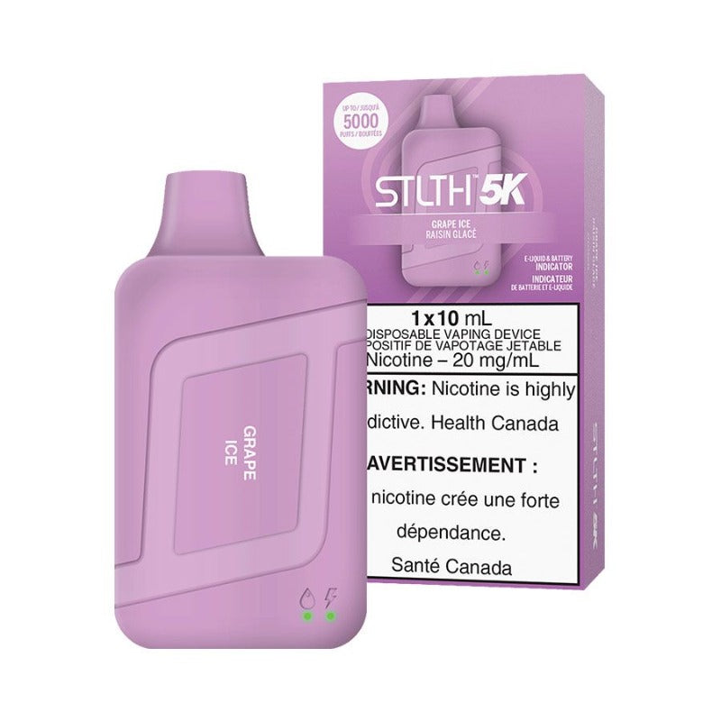 BUY STLTH K5 BOX GRAPE ICE DISPOSABLE VAPE AT MISTER VAPOR CANADA THE BEST ONLINE VAPE STORE