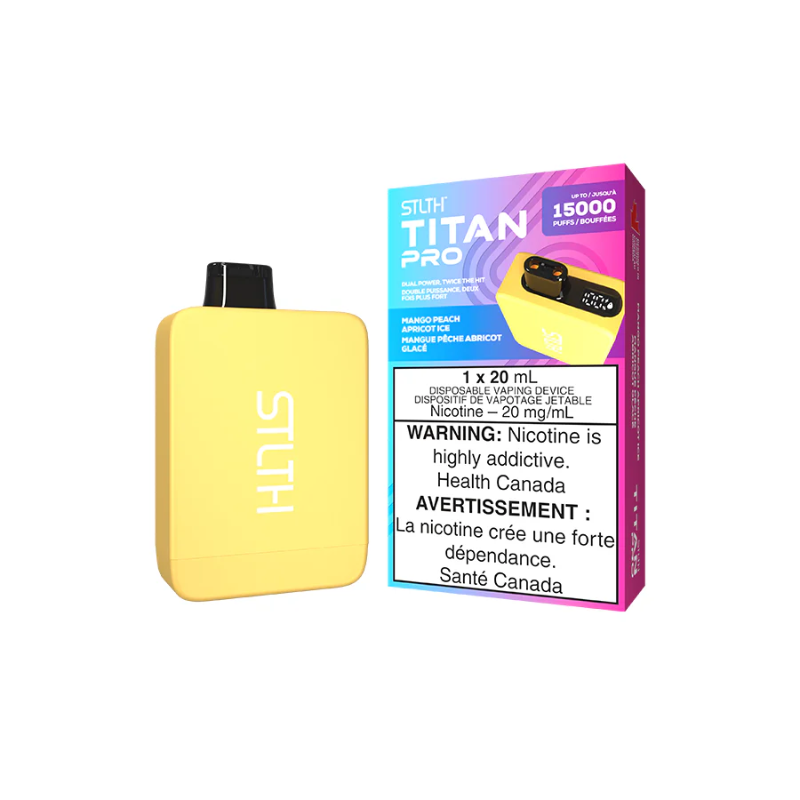 BUY STLTH TITAN (10k) / TITAN PRO (15k) MANGO PEACH APRICOT ICE DISPOSABLE VAPE Mister Vapor 