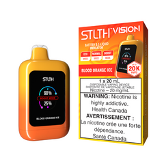 Blood Orange Ice Stlth Vision Disposable Vape - 20,000 Puffs This captivating blend of tangy blood orange and crisp, refreshing ice delivers a vibrant burst of citrusy coolness with every puff.