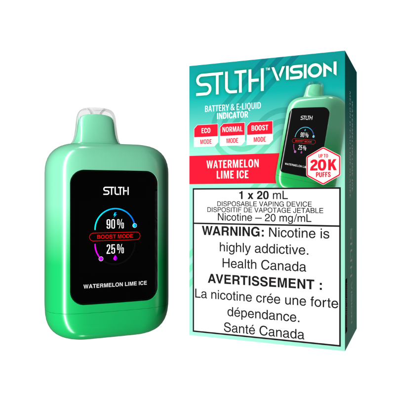 GET STLTH VISION (20k) WATERMELON LIME ICE DISPOSABLE VAPE DELIVERED