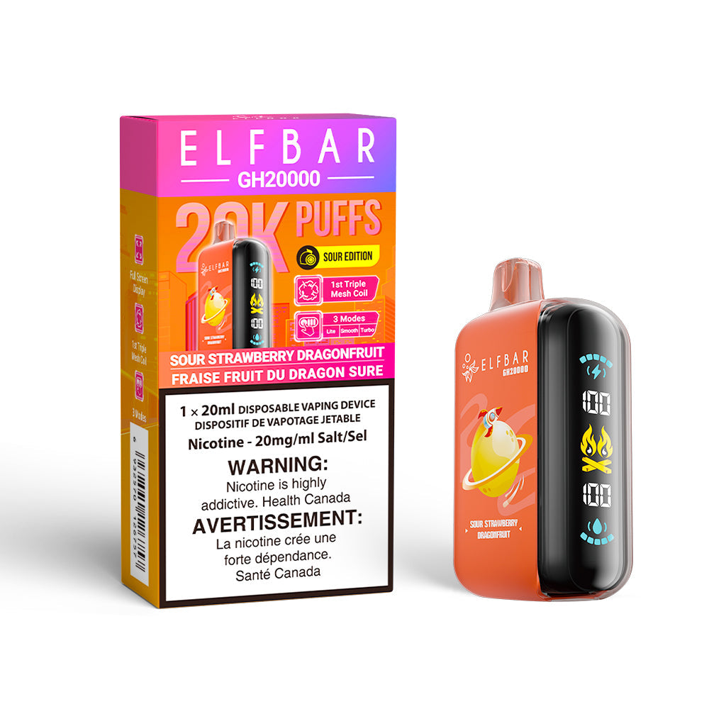 SOUR STRAWBERRY DRAGONFRUIT ELF BAR GH20k DISPOSABLE VAPE

A vibrant citrus blend of strawberry and dragonfruit.