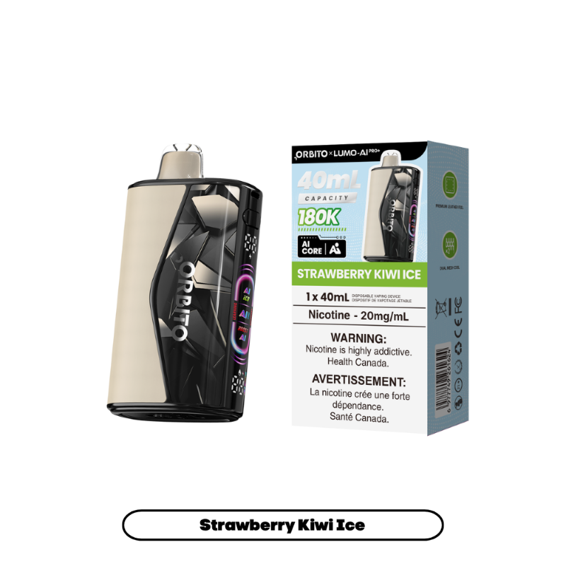 Orbito Lumo Ai PRO+ Disposable Vape - Strawberry Kiwi Ice, 180k Puffs