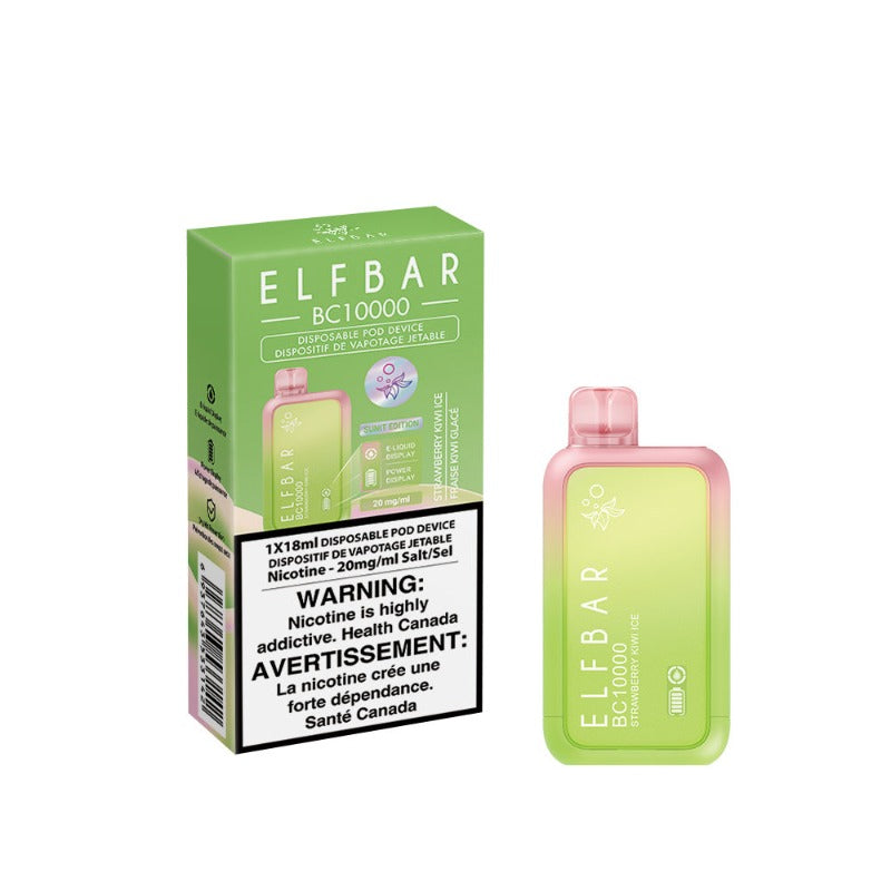 BUY ELF BAR (BC10K) STRAWBERRY KIWI ICE DISPOSABLE VAPE AT MR. VAPOR