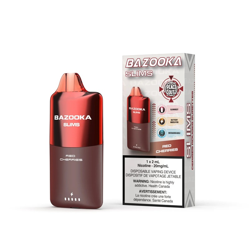 Bazooka Slims Disposable Vape - Red Cherries