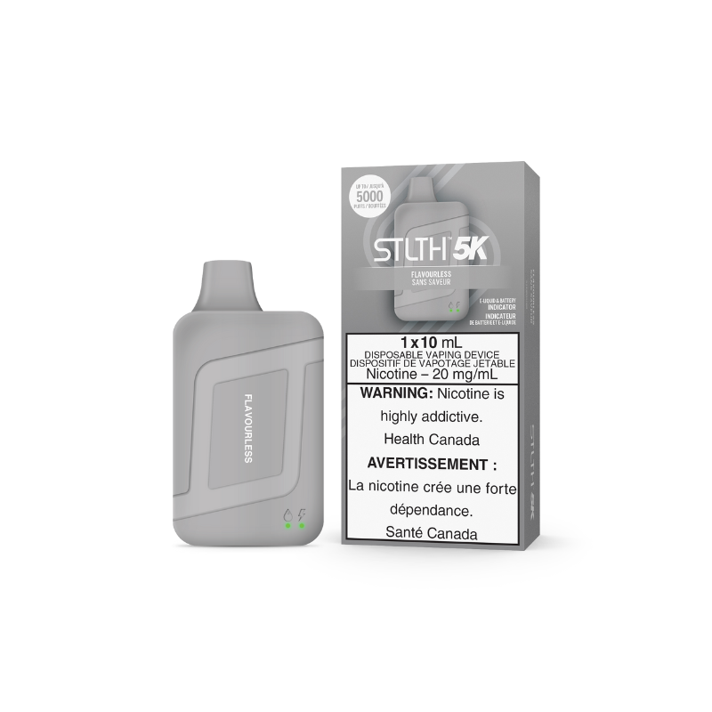 BUY NOW STLTH K5 BOX FLAVOURLESS DISPOSABLE VAPE AT MISTER VAPOR CANADA THE BEST ONLINE VAPE STORE